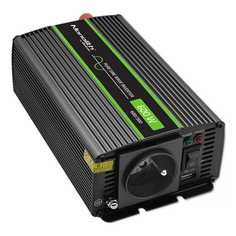 Qoltec Monolith zasilacz samochodowa 600 W Czarny