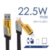 Kabel 4w1 w oplocie Akyga AK-USB-57 USB-A/USB-C – USB-C/Lightning, USB 2.0, 65 W, 1 m, szary