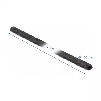 Kurczliwa rurka termokurczliwa DeLOCK Fabric 2 m x 20 mm 2:1 czarna