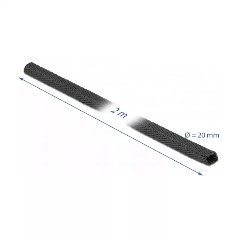 Kurczliwa rurka termokurczliwa DeLOCK Fabric 2 m x 20 mm 2:1 czarna