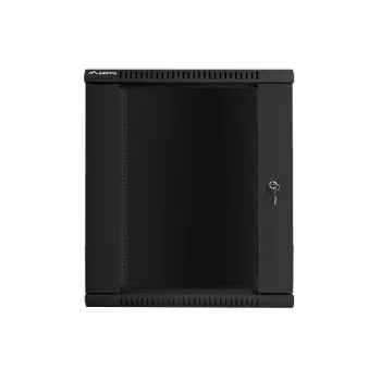 Lanberg ścienna szafa instalacyjna rack 19'' 15U 600x600mm czarna (szklane drzwi)