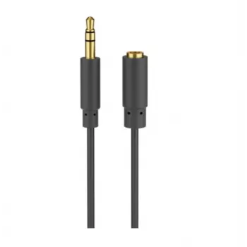 Wentronic Goobay Przedłużacz jack 3,5 mm, czarny, 5 m - wtyk jack 3,5 mm (3-pin, stereo) > gniazdo jack 3,5 mm (3-pin, stereo) (97122)