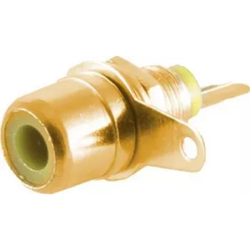Złącze Cinch ShiverPeaks 52091-Y pozłacane, gniazdo RCA do audio/wideo, żółte