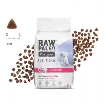 VETEXPERT RAW PALEO Ultra Mini Puppy wieprzowina, sucha karma dla psów, 2 kg