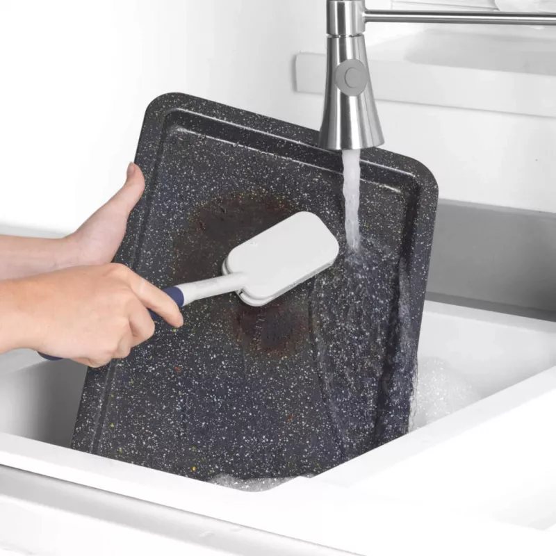 Szczotka do naczyń Beldray LA032814FEU7 Deep Clean Rubber, gumowe włosie, ergonomiczny uchwyt