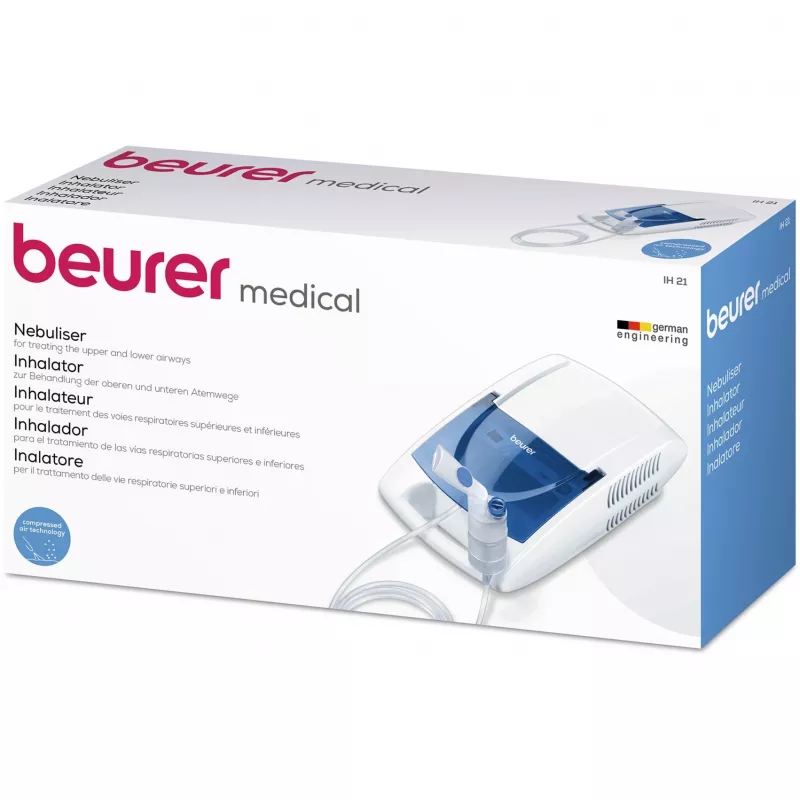Inhalator Beurer IH 21 przenośny nebulizator, biało-niebieski