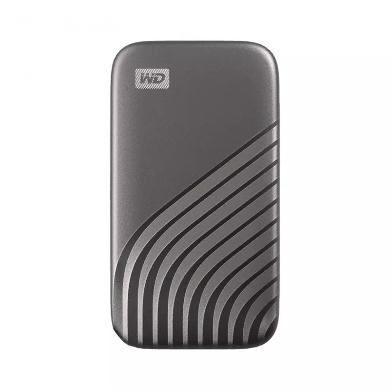 WD My Passport SSD WDBAGF0020BGY - SSD - verschlüsselt - 2TB - extern (tragbar) - USB 3,2 Gen 2 (USB-C Steckverbinder) - 256-Bit-AES - Space-grau (WDB