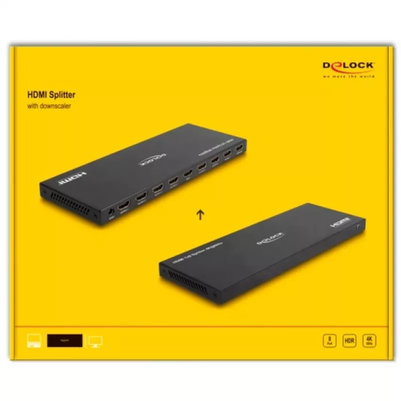 DeLOCK HDMI Splitter 1 x HDMI wejście do 8 x HDMI wyjście 4K 60 Hz