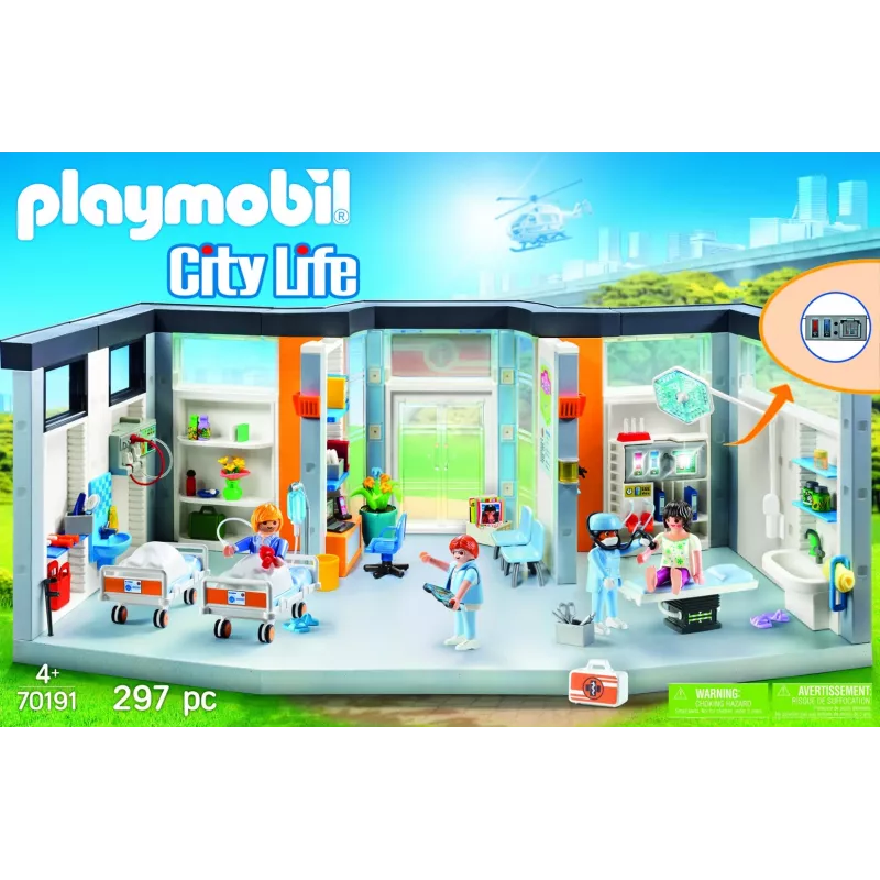 Figurka Playmobil 70191 Umeblowane Skrzydło Szpitalne 297 elementów