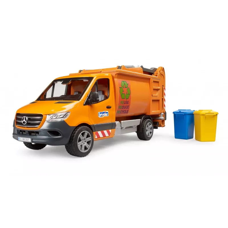 BRUDER model pojazdu MB Sprinter śmieciarka komunalna BR-02682, replika zabawkowa w skali