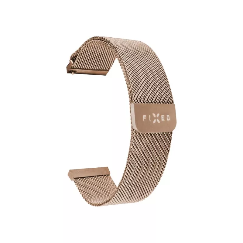 Pasek do zegarka FIXED Mesh Strap Fixed 18mm stal nierdzewna szybkozłączka złoty
