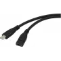 Kabel USB Renkforce USB 3.2 Gen1 wtyk USB-C®, gniazdo USB-C® 1,00 m czarny RF-5720414 (RF-5720414)