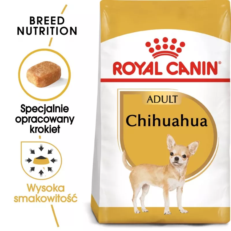 Sucha karma dla psa Royal Canin Chihuahua Adult 1.5 kg — Kurczak, 28% białka, rasa mała/X‑mała
