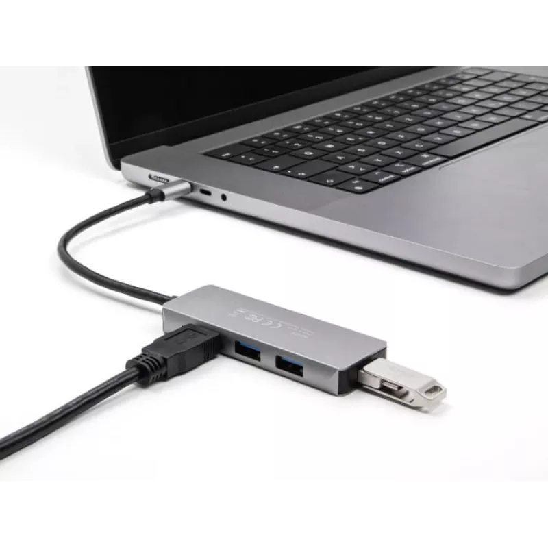 DeLOCK 63173 Hub USB Type-C 5000 Mbit/s Czarny