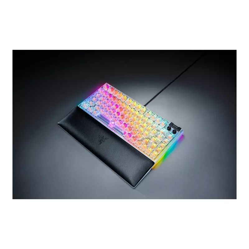 Razer Hot-swappable Mechanical Gaming Keyboard | BlackWidow V4 75% | Gaming Keyboard | Wired | US | Phantom White Edition | USB Type-C | Razer Mechani