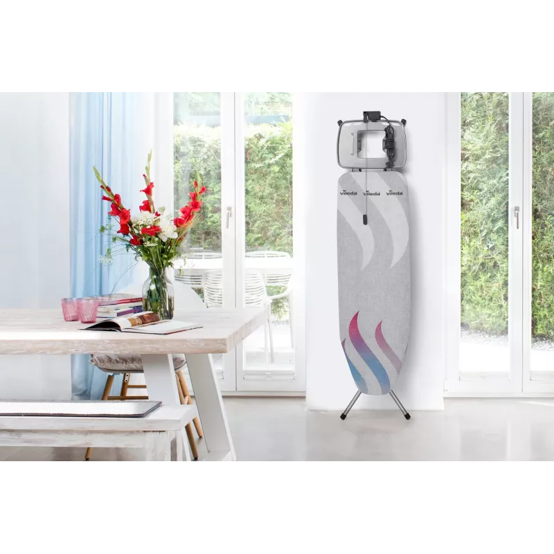Nakładka na deskę do prasowania VILEDA Total Reflect niebiesko-szaro-biała na deski 1300 x 450 mm