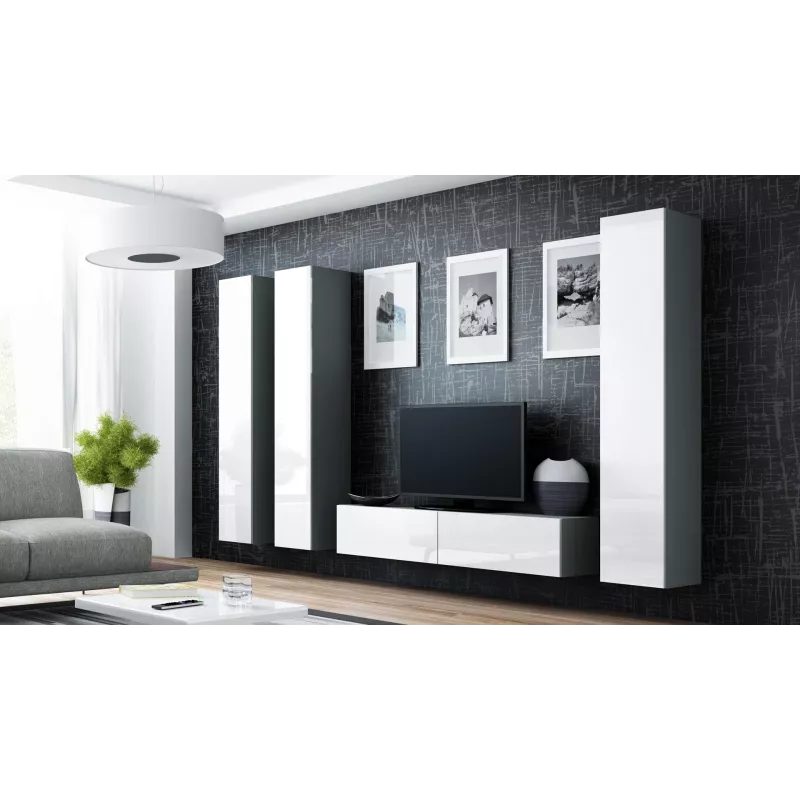 Cama stojak TV VIGO 140 30/140/40 dąb sonoma/biały połysk