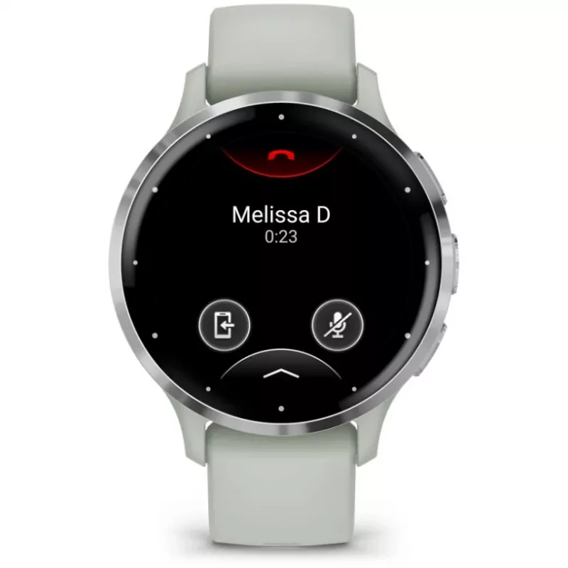 Garmin Venu 3S 3.05 cm (1.2) AMOLED 41 mm Cyfrowy 390 x 390 pikseli Ekran dotykowy Szary, Srebrny Wi-Fi GPS (satelitarny)