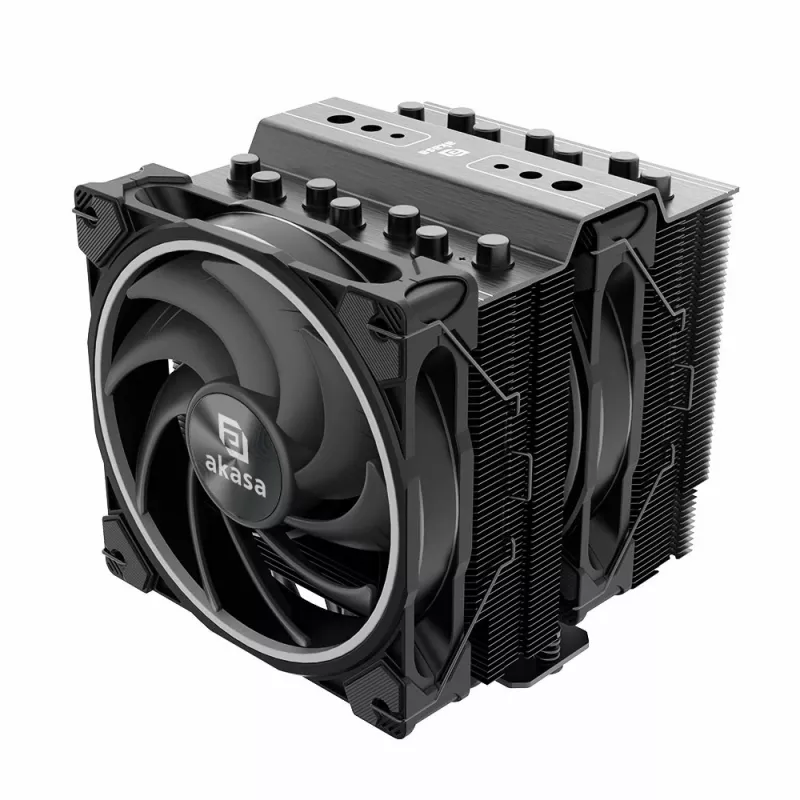 Chłodzenie powietrzne Akasa SOHO H7 12 cm Czarne 500-2000 RPM Łożysko ceramiczne