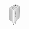 Ładowarka CANYON OnCharge 65RC z wbudowanym kablem USB-C 65W, 1x PD, 1x QC, wtyczka EU, biała