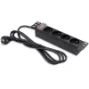 Qoltec Aluminiowa PDU do szafy RACK 10'' | 1U | 16A | 4xFRENCH | 1,8m