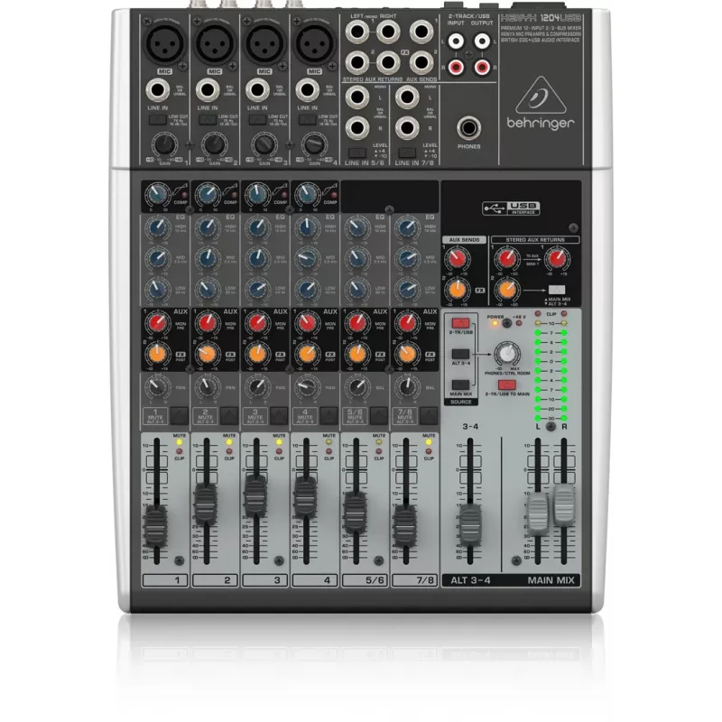 Behringer Xenyx 1204USB mikser audio 12 kanałów Szary