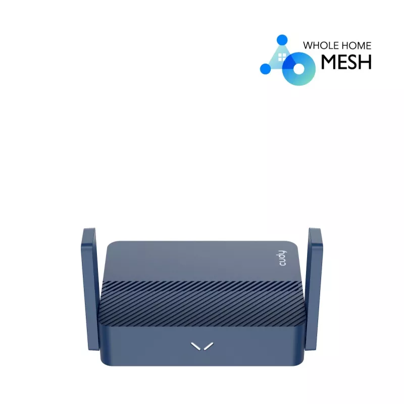 Przenośny router Cudy TR3000 AX3000 Wi‑Fi 6, Gigabit Ethernet WAN/LAN, USB-A, anteny zewnętrzne, niebieski