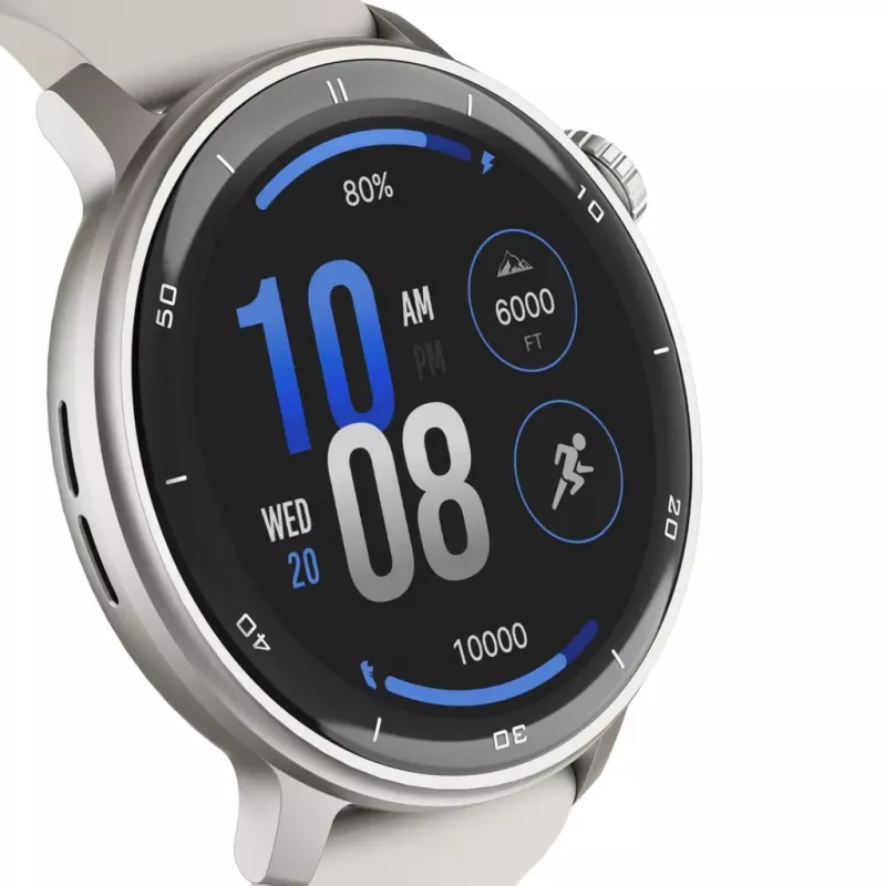 Smartwatch Stelio Activ GPS 46mm Srebrny STSWA101SR, GPS, koperta 46 mm