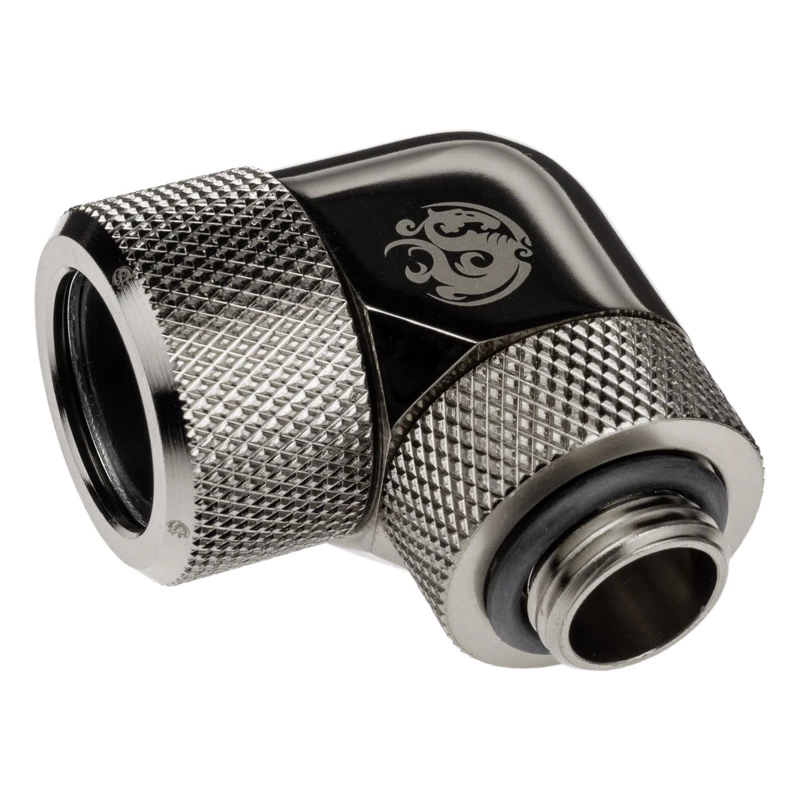 Adapter 90° BitsPower Advanced Multi-Link G1/4 cala AG na hardtube 16 mm OD, obrotowy