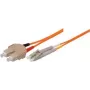 Tecline exertis Connect - Kabel krosowy - SC wielomodowy (M) na LC wielomodowy (M) - 15 m - światłowód - 50/125 mikrometra - OM2 - pomarańczowy (85615)