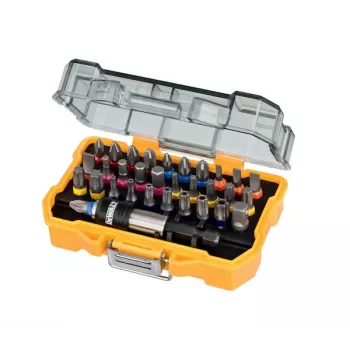 Wkrętak dynamometryczny DeWalt DT7969 — regulowany moment obrotowy, ergonomiczny uchwyt, bity Phillips/Pozidriv/Rowkowy/Torx w zestawie