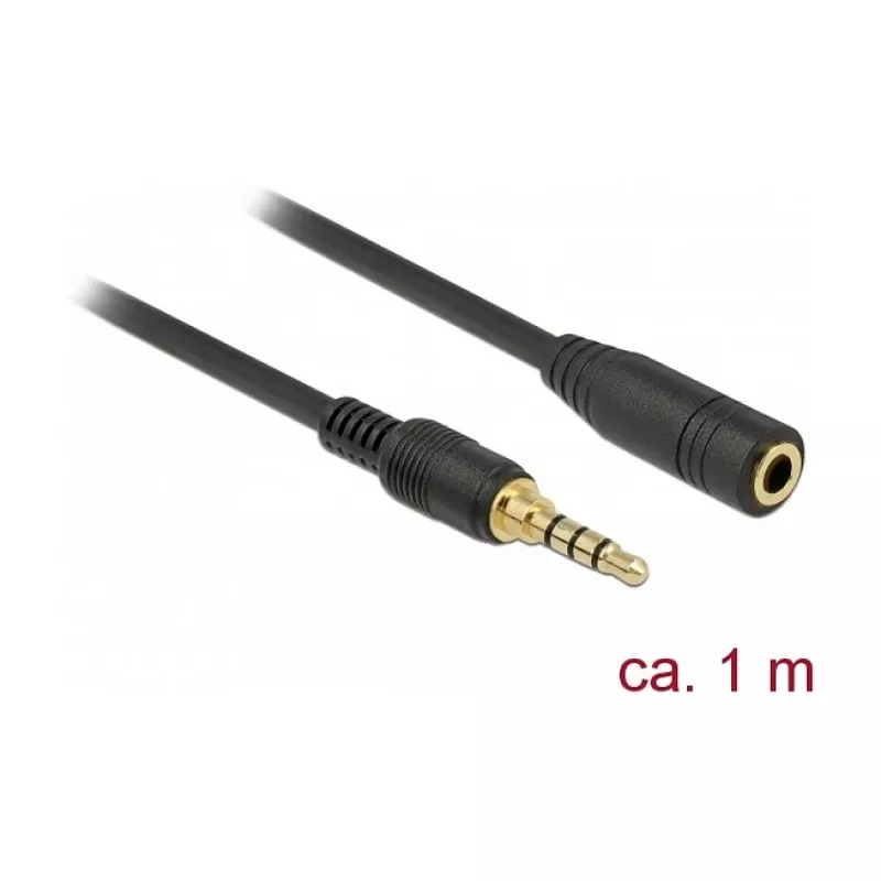 Kabel audio DeLOCK 85629 1m 3.5mm Czarny