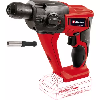 Akumulatorowa wiertarka udarowa EINHELL Power X-Change TE‑HD 18 Li, 18 V, Li‑Ion 4,0 Ah Plus, z zestawem wierteł i dłut