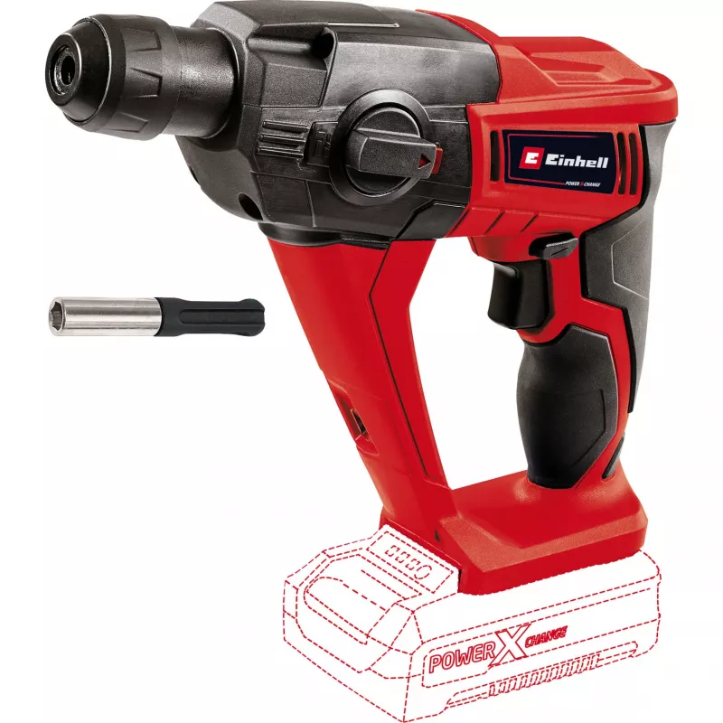Akumulatorowa wiertarka udarowa EINHELL Power X-Change TE‑HD 18 Li, 18 V, Li‑Ion 4,0 Ah Plus, z zestawem wierteł i dłut