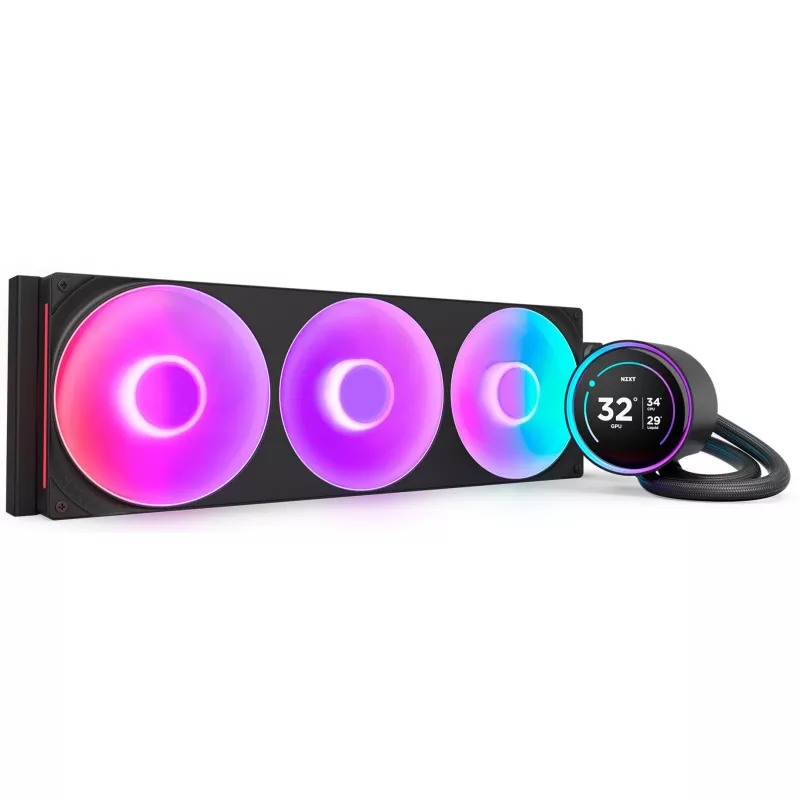 Kraken Elite 420 RGB 420 mm, chłodzenie cieczą, czarny
