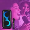 Przenośne centrum muzyczne MANTA SPK0401B100 głośnik Bluetooth, 100 W mocy szczytowej, radio FM, karaoke, wbudowany akumulator, X-BASS