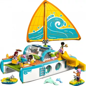 LEGO Friends zestaw Łódź turystyczna 42664 — 685 elementów, 4 minilaleczki, wiek 8+, 260×190×320 mm