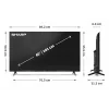 Sharp 40HF2265E 40-calowy telewizor Smart TV Google TV, klasa energetyczna E