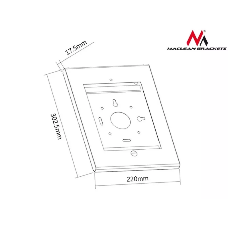 Maclean MC-676 Uchwyt Zabezpieczający iPad 2/3/4/Air/Air2 Ochrona Przed Kradzieżą z Uchwytem Reklamowym