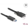 Aktywny kabel optyczny DeLOCK 83217 USB 10 Gbps Typ-A na Micro-B 15 m