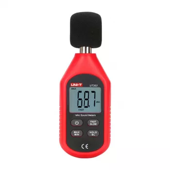 Miernik poziomu dźwięku UT353, zakres 30–130 dB, częstotliwość 31,5 Hz–8 kHz