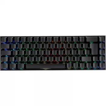 Deltaco GAM-100-DE - 65% - USB + Bluetooth - przełącznik mechaniczny - QWERTZ - RGB-LED - Czarny
