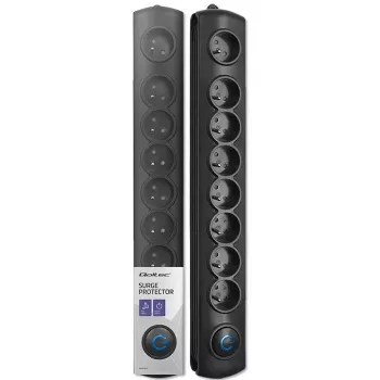 Listwa przeciwprzepięciowa Qoltec 50113 Czarny 8 gniazd AC 230 V 1,8 m