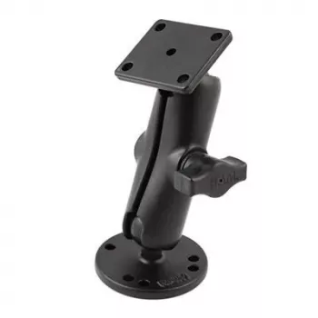 Podwójny uchwyt kulowy z prostokątną płytką AMPS RAM Mount — kulki 2,54 cm, aluminium, czarny