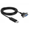Kabel szeregowy DeLOCK 66281 Czarny 1,8 m RS-232 USB Typ-A