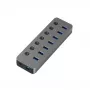 Adapter USB A 3.0 - 7 x USB 3.0 z przełącznikami