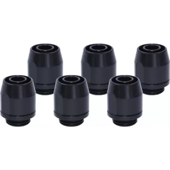 Alphacool HF złączka wkręcana TPV Metal - 12,7/7,6 mm prosta - czarny - zestaw 6 sztuk (17454)