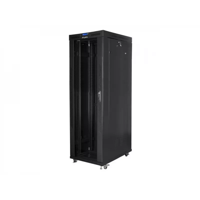 Wolnostojąca szafa rack LANBERG FF01-8042-12BL 42U 19 cali 800×1000×2127,5 mm Czarna IP20 1200 kg