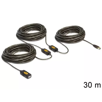 Kabel USB DeLOCK 30m USB2.0 USB A Czarny