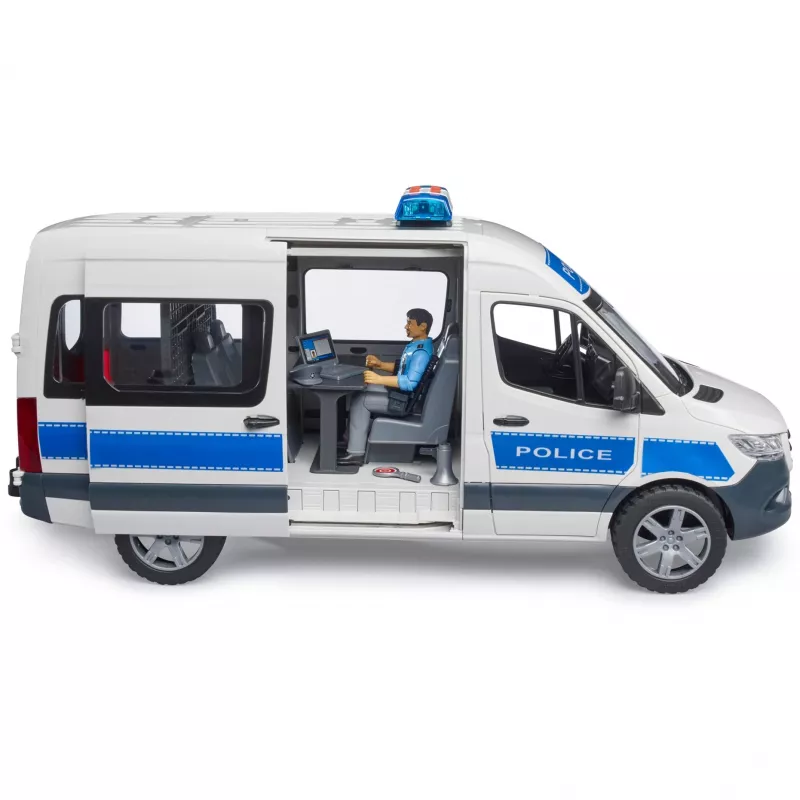 Zestaw Mercedes-Benz Policyjny Sprinter z figurką i modułem świetlno-dźwiękowym